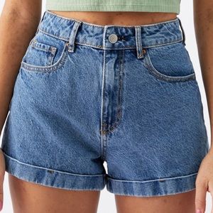 PacSun June Blue Denim Mom Shorts